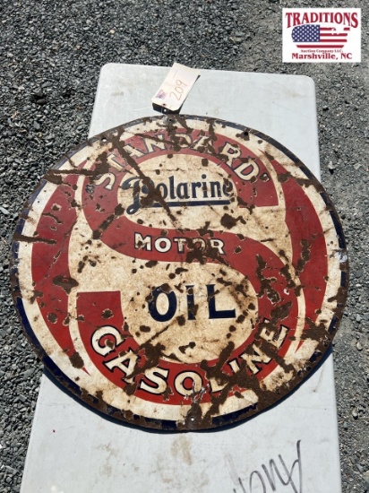 Standard motor gasoline 30 inch round sign