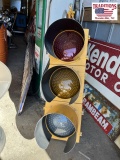 Stoplight with LED bulbs