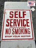 Self service no smoking sign 26 x 24