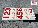 Set of 7 Number Signs 20