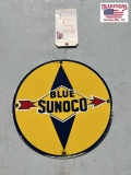 Sunoco porcelain sign 11 3/4 round