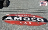 American AMOCO Gas Sign 53 1/2 x 95 1/2