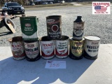 Mixed lot of 9 Texaco Oil cans