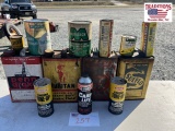 13 vintage cans