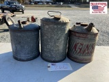 3 Vintage Gas Cans