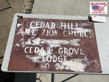 Metal double sided Church & Lodge directional Sign