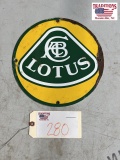 Lotus 12 inch porcelain sign