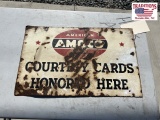 AMOCO courtesy cards sign Double Sided 24