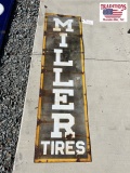 Miller Tires porcelain advertising sign 20
