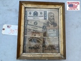 Framed Confederate Money