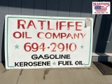 Ratliff Oil Company Metal Sign 60x36
