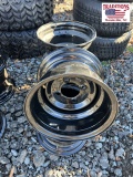 Set of 4 Black golf cart wheels