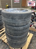Set of4 chrome wheels and tires