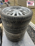 Set of 4 Borghini wheels with used tires