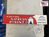 Fulton Spray Paints Advertising Sign 28x6