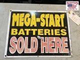 Mega-Start Batteries Advertising Sign 24