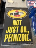 Pennzoil double sided display sign 24 x 36