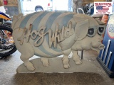 Hog Wild Pig Metal Art 58x39