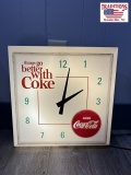 Plastic Coca-Cola Clock 16x16