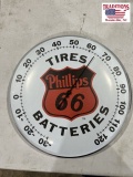 Phillips 66 thermometer 12 inches round