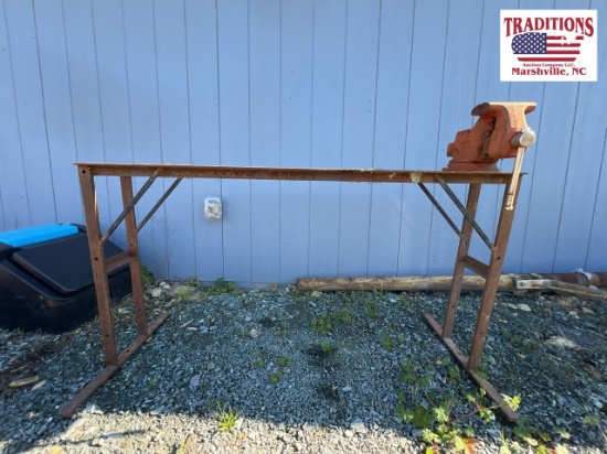 Metal Stand with Craftsman Vise