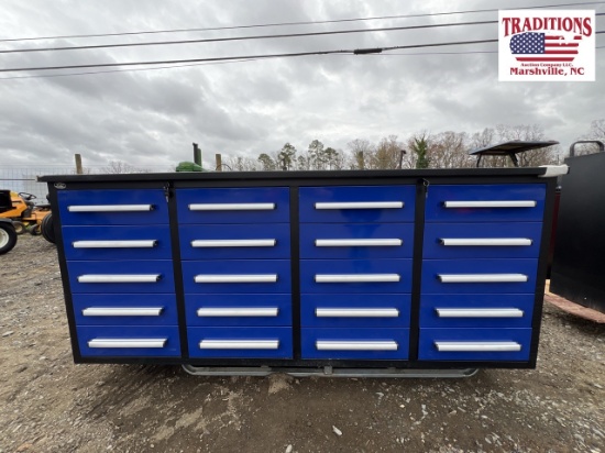 88x22x36 Blue Shop Cabinet