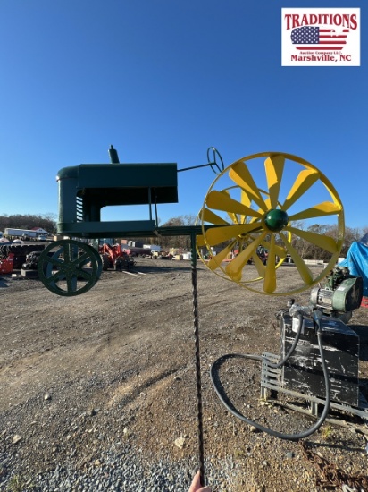 Green Tractor Whirligig