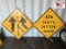 New Traffic Pattern Ahead & Arrow Signs