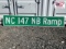 NC 147 NB Ramp Sign