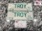 Lot of 2 1974 Troy NC Town Tags