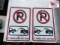 2 No Parking Signs
