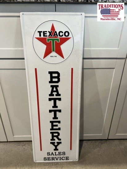 Texaco Battery Sign 14 x 42