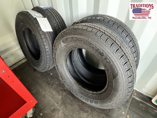 Set of 4 New Carlstar Radial Trail 205/75R15 Tires