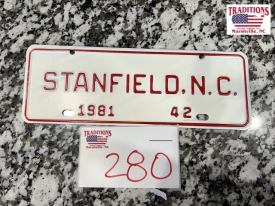 1981 Stanfield NC Town Tag