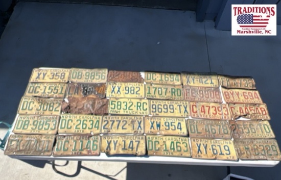 Lot of 30 North Carolina Tags
