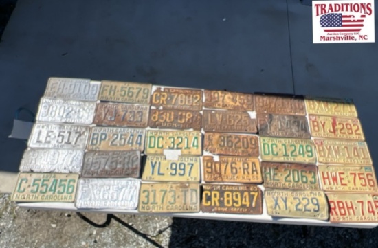 Lot of 30 North Carolina Tags