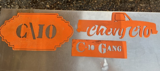Lot of 3 Metal C10 Signs