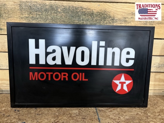 26"x15 1/2” Havoline Sign ( Needs Bulb)
