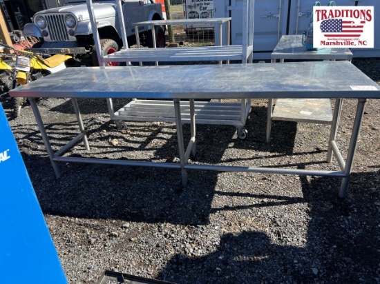 96" x 30“ x 33“ Stainless Steel Table