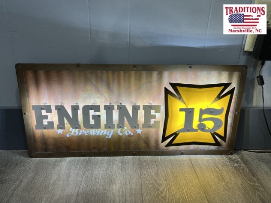 Engine 15 Brewing Co Light Up Sign 24x12
