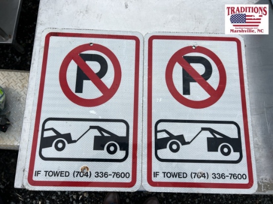 2 No Parking Signs