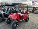 Lifted 36 Volt EZ GO Golf Cart Red & White