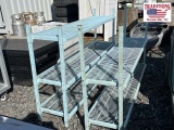 2 Blue Wire Shelves 14x58
