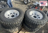 8 Lug Wheels w Wrangler LT325/65R18 Tires