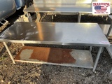 Stainless Prep Table 72x30x30