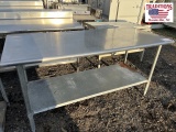 Stainless Prep Table 72x30x36