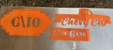 Lot of 3 Metal C10 Signs