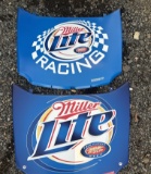 2 Miller Lite Racing Advertisment Hoods