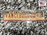 Vanceboro NC Town Tag