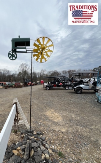 Green Tractor Whirligig